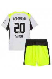 Borussia Dortmund Marcel Sabitzer #20 Babyklær Borte Fotballdrakt til barn 2025-26 Korte ermer (+ Korte bukser)